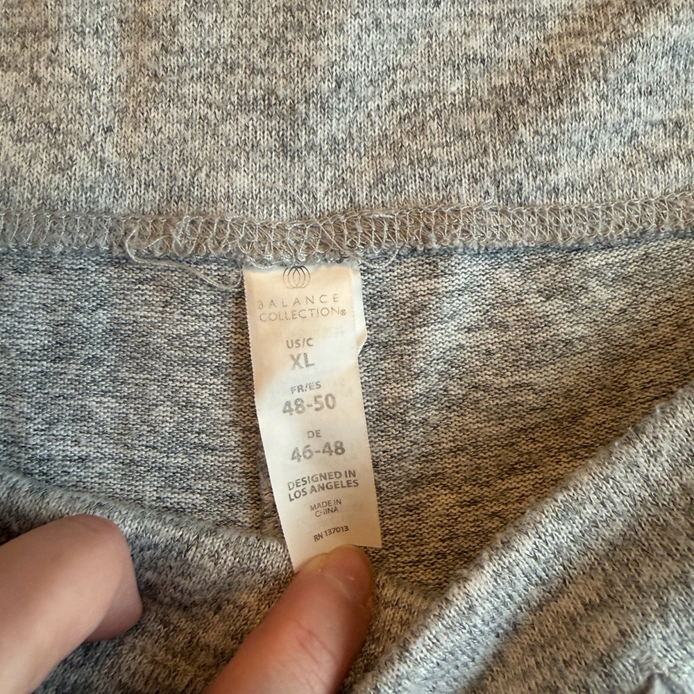 Balance Collection Heather Gray Knit Joggers with Front Pockets - Picture 3 of 3